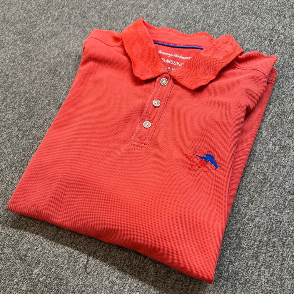 Tommy Bahama‎ IslandZone Supima Polo Shirt Mens XL Coral Orange Limited Edition